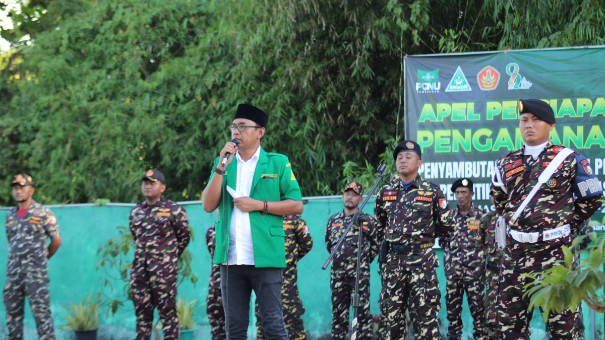 Gelar Apel Persiapan Pengamanan, Banser Siap Siaga Sambut Ketum PBNU & Jaga Tertibnya Pelantikan PCNU Pamekasan